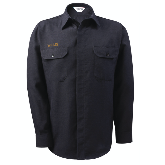 Lion Brigade Long Sleeve Shirt - 5.25 oz Poly/Cotton