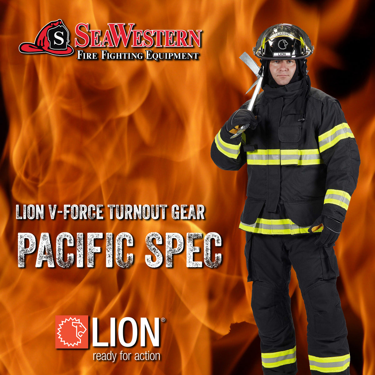 lion fire gear Lion "Pacific Spec" V-Force Turnout Gear — SeaWestern